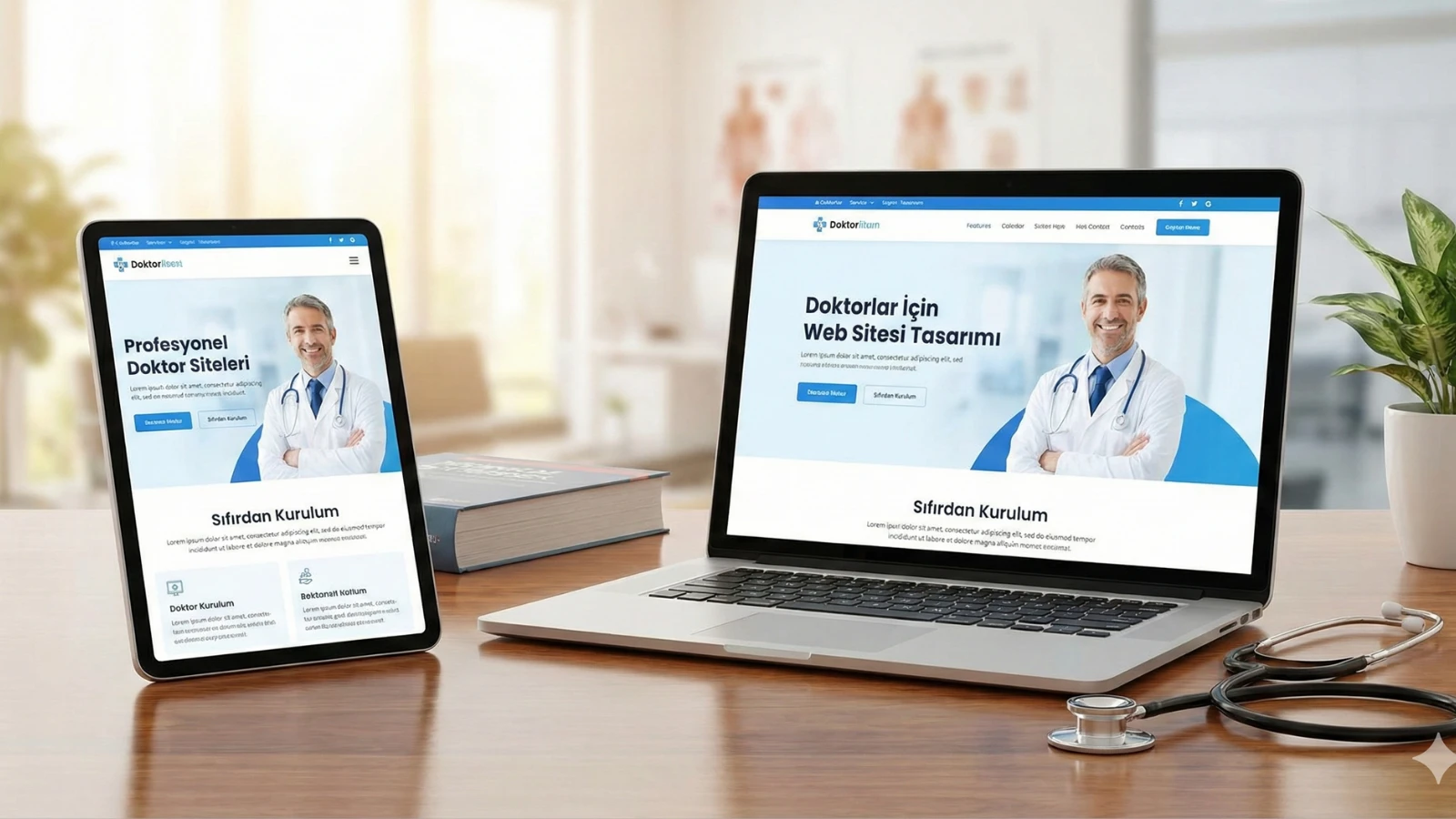Doktorlar için web sitesi tasarımı, sıfırdan doktor sitesi kurulumu